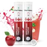 Vita Victory Apple Cider Vinegar With Mother 100% Vegan ACV for Weight Loss, with pomegranate extract (40 Effervescent Tablet)