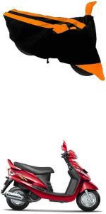 RONISH Two Wheeler Cover for Mahindra (Rodeo RZ, Black, Orange)