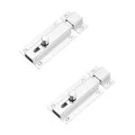 Rawk Aluminium Door Security Baby Latch,Latch Lock,Tower Bolt,Chitakni Tower Bolt for Home Bathroom Kitchen Office with Fitting Screws (4-Inch Silver Pack of 2)