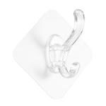 Avenn Plastic Waterproof Stick On Self Adhesive Stronger Plastic Hooks (Pack Of 5)