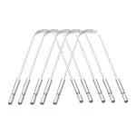 Nurpi oral care steel Tongue cleaner double handle 13 x 5 x 1 cm for Adults and Kids Pack of 5