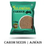GLOWING FARMER Ajwain Seeds 1kg Whole Bold Size (Bispo/ Bishop Weed| Ajowan Carom Seeds) 1000g