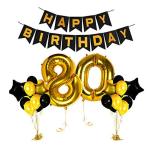 Festiko 80th Happy Birthday Gifts Ideas Banners For Golden Anniversary Wedding Bday Decorations Balloons Photo Booth Props And Fabulous Decor Hollywood Supplies