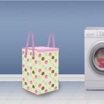 PrettyKrafts L1113 Laundry Basket Rectangular, Foldable, Toys Storage, Laundry Storage, 45 LTR - Doughnut Pink, Set of 1 pc