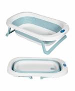 Mee Mee Foldable & Compact Babu Bath Tub/Bather with Drain Plug (Blue)