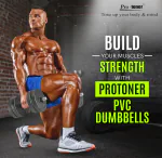 Protoner PVC 10 Kg Adjustable Dumbbell Set