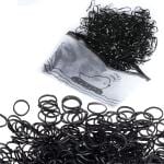 ECHSRT Mini rubber bands Small rubber bands Mini elastic bands Mini hair bands Black hair bands Small elastic hair ties fancy rubber band (PACK OF 888)