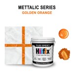 Hiifix Heavy Epoxy Grout for Tiles Gap Filling and Waterproofing for Home Use, Tile Grout and Sealant for Tiles Mettalic Series- Golden Orange 5kg
