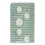 BRODLOOM Cotton 440 GSM Large Full Size Green Bath Floral Towels for Hotel, Home, Office & Spa Soft Absorbent Size - 140cm X 70cm