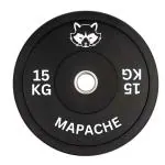 MAPACHE Black edition Bumper Plate Set Rubber Bumper Weight Plates with 50 mm Dia | Olympic Barbell Bar Weight Plate for Weightlifting Plate Pair (5kg)
