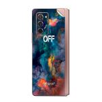 GADGETSWRAP Printed Vinyl Skin Sticker for Samsung Galaxy Z Fold 2 - Off White Wallpaper