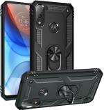 RUNICHA Back Cover for Moto One Vision, Motorola One Vision (Black, Shock Proof, Pack of: 1)