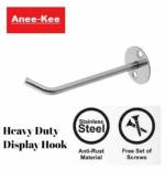 Anee - Kee 8 PCS / 10 inch Metal Wall Mount Display Hook Hanger for Mobile Accessories Hanging hook General store Jewellery Hanging Stainless Steel