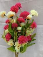 Ramesh Sai SRI SAINATH Enterprises Cream and Pink Colour Lotus Flowers, Multi Colour Flower . Height 11INC ONE BUNCH