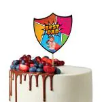 Festiko Happy Father's Day Cake Topper, Superhero Theme Father's Day Decoration