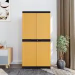 Nilkamal Freedom Mini 18 Plastic Shoe Cabinet FMSC18(Sandy Brown/Dark Brown) Shoe Organiser Almari Almirah