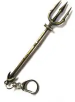Blue Aura Swag Brother Multicolor Metal Aquaman Trident Weapon Key Chain
