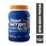 Fast&Up Nitro Boost Protein | 33g Plant Protein | BCAA + EAA | Creatine, L-Arginine & L-Citrulline| Improves Endurance | (28 Servings, Chocolate Flavour)   