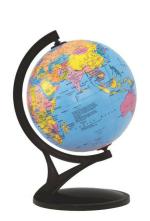 Globus Blue ABS Rotating World Globe 6 inch
