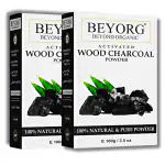 BEYORG Paraben Free Activated Charcoal Powder for Anti Acne - Pimples, Anti - Ageing and Skin Toning - 200 g (pack of 2)