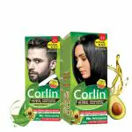CORLIN Herbal Natural Black Permanent Hair Color Cream For Men and Women| Natural Black C1 (100g x 2pcs)