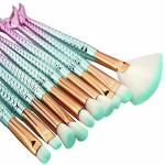 AVTY Soft Bristle Eyeshadow Blending Fish Tail Makeup Brushes Set- Green, 10 Pieces (Pack of 10)