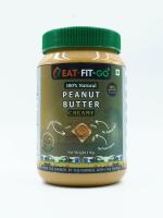 EAT-FIT-GO All Natural Peanut Butter Creamy 1kg | 30g Protein | 100% Roasted Peanuts | Unsweetened | No Added Sugar & Salt | Non GMO | High in Protein Spread | Cholesterol Free | Nut Butter
