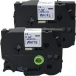 HAIDERY HARDWARE AUTM Neouza Multicolor Compatible for Brother P Touch Laminated Tze253 Tz Label Tape (24mm x 8m) ( Pack of 2)