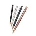 Unomax Soft Touch Stylus Premium Metal Body Ball Point Pen with Jet Ink Technology (3), Blue