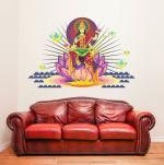 Lanstick Multicolor Duragai Amman Self Adhesive Wall Sticker - 36 inch