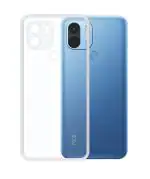 COVERBLACK Rubber silicone Back Cover for MI POCO C51 - Transparent