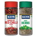 Keya 65 gm Combo| Red Chilli Flakes (40 gm) | Mixed Herbs (23 gm)