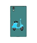 Casotec Scooter Design Printed Silicon Soft TPU Back Case Cover for Sony Xperia R1 Plus