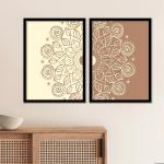 Vasl Paper Mandala Art Wall Decor Paintings 13 X 17 Inch (Pack Of 2)