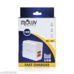 MOLUV 18w 2.0amp Mobile Charger Cable Included White