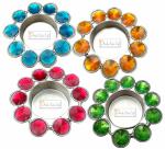 Prisha India Craft Diwali Diya Lights Candle Holder Tea Light Decorative Unique Home Decoration Tealights | Set of 4