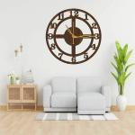 LEAX Wooden Hanging Numerical & Roman Analog Wall Clock Without Glass for Home Wall Clock | Watch for Living Room | Latest Wall Clock for Living Room | Wall- Clock(Brown-20-(30X30))