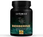 Ambrosial Berberine HCL 500mg EACH capsule |High Strength Berberine Supplements to Manage Diabetes and Blood Sugar Levels | Premium Herbal Diabetes Care Tablets (Pack of 1-60 Capsules)