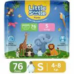 LittleSmile Better Dry Feel Baby Diaper Pants - Small - S (76 Pieces)