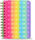 SAMVARDHAN 1 Pcs Pop it Fidget A5 Size Diary Spiral Notebook with Both Side Ruled (160 Pages) Personal Diary Stress Relief Pop it Diary