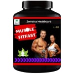 Zemaica Healthcare Muscle Fit Fast | Body Growth Supplements | Whey Protein | Ayurvedic Product | Flavor Stawberry | Pack of 1