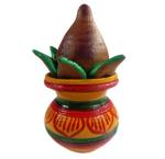 ORIVILLE Handpainted Clay Riddhi Siddhi Kalasa (7.5 x 7.5 cm)