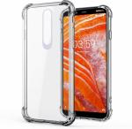 Mintak Nokia 3.1 Plus Transparent Silicon Reliable Protection Mobile Back Cover