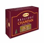 Hem Precious Chandan Incense Cones 10 pcs Each (Pack of 12)