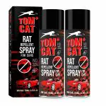 Tom CAT Highly Effective No Entry Rat Repellent Spray for Cars | Non- Toxic Rat Repeal Spray |2X Advance Formula |No Entry for Rats in Vehicles| Mask & Gloves are Included| Pack of 2 (200 ML Each)