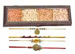 Food Library The Magic of Nature Rakhi/ Lumba with Gift Hamper for Brother/ Bhabhi/ Kid (Dry Fruits Box & Rakhi)