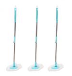 Pranay's Kleanup Prime 3 Spin Mop-Rod Set|Wet & Dry|Cleaning Mop|Mops Pocha 3 Microfiber Refill