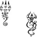 Ordershock Rishul with OM Ganesh Ji God Combo Tattoo