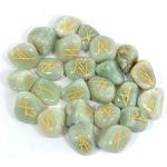 Astroghar Multicolor Aventurine Stone Tumbled Elder Futjark Rune Stones Set
