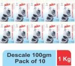 Niks Washing Machine Cleaner | Premium Scale Cleaning Powder | Washing Machine Drum/Tub Cleaner | Dish Washer Cleaner | Easy to Use 100gm (Pack of 10)